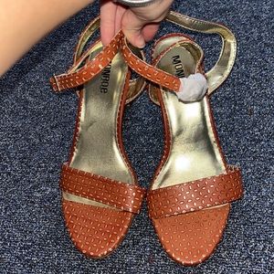 Monroe and main strap heels